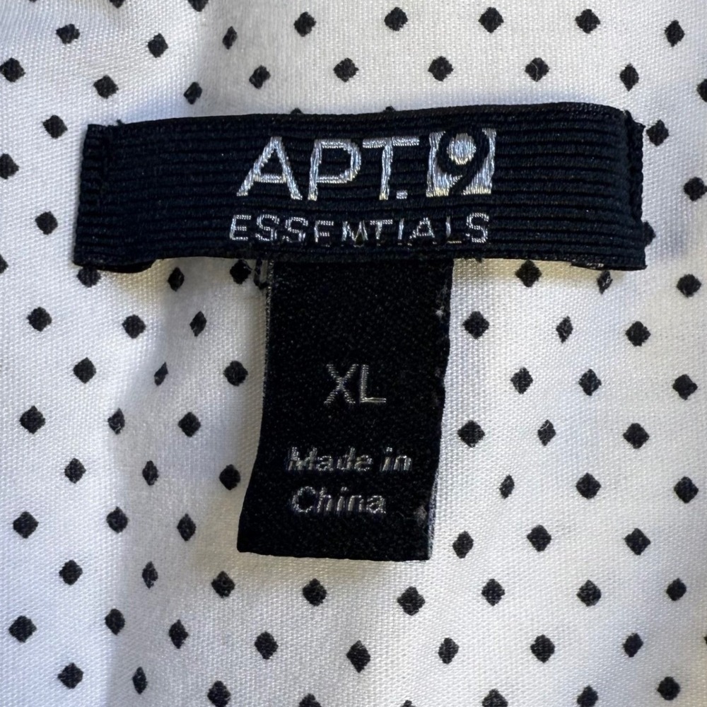 Apt 9 Essentials Women's XL Polka Dot Long Sleeve Button Down Shirt - Picture 3 of 7